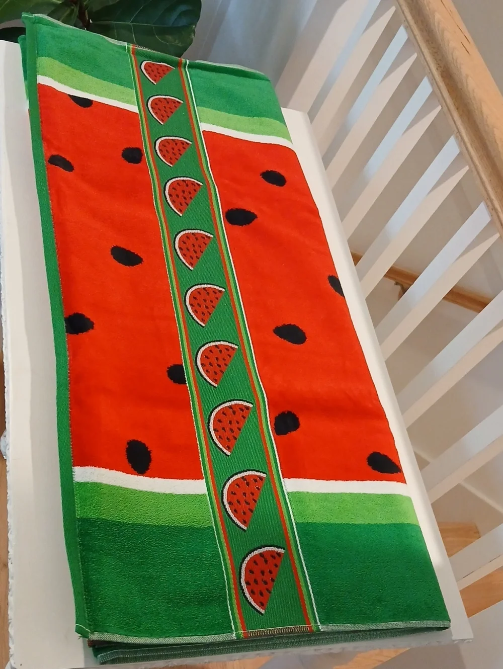 Watermelon Beach Towel 100% Cotton TerriSol Made In Brazil By Karsten 33.5x66